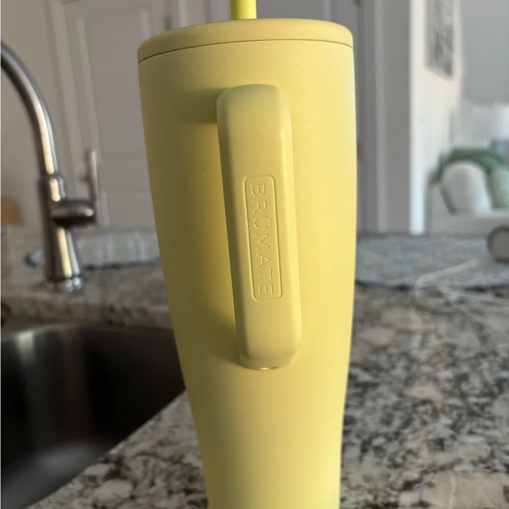 BrüMate Yellow Insulated Travel Mug with Handle